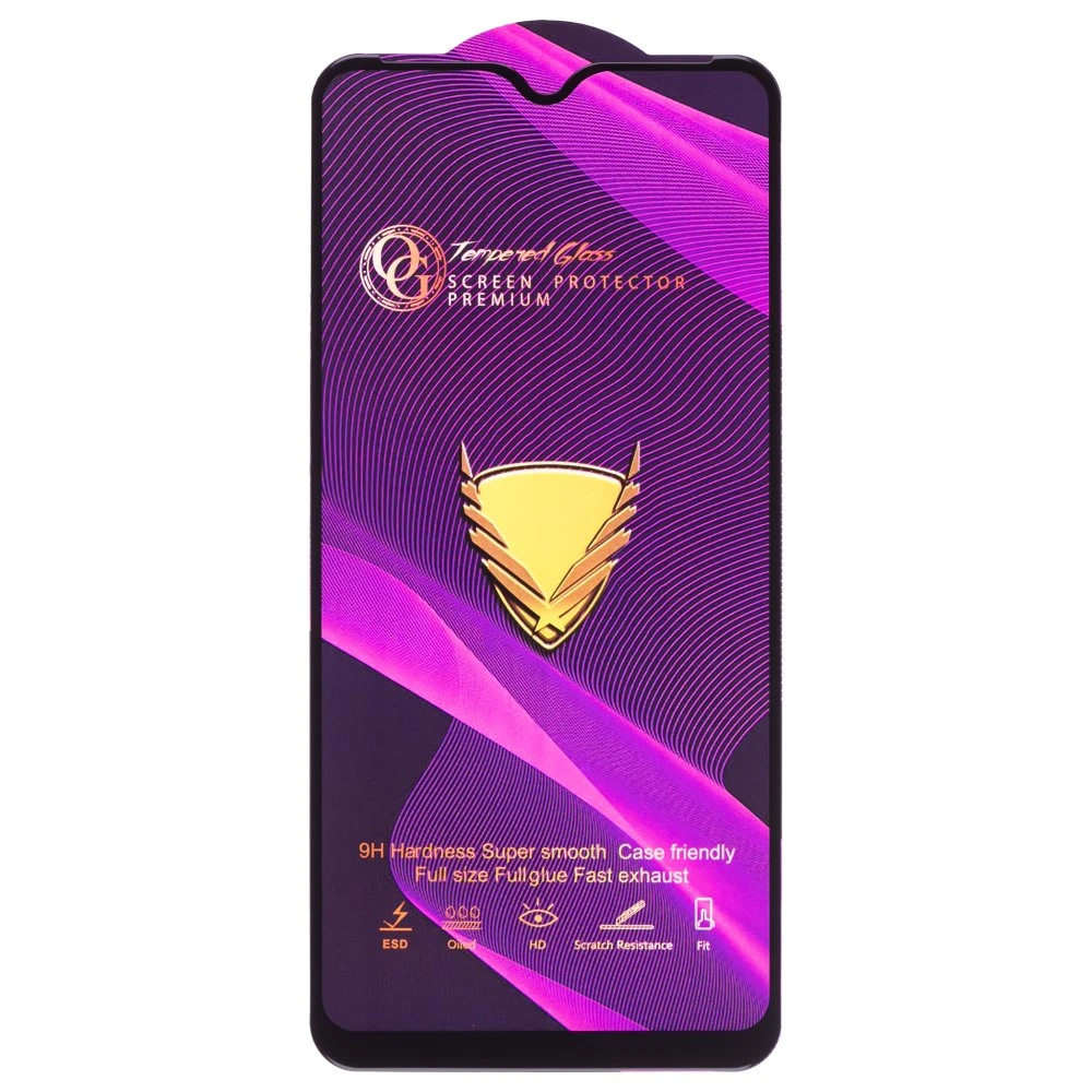 Защитное стекло OG Glass (3 в 1) для Samsung A105 Galaxy A10 / A107 Galaxy A10s / M105 Galaxy M10 / Samsung M205 Galaxy M20 (черный) фото №1