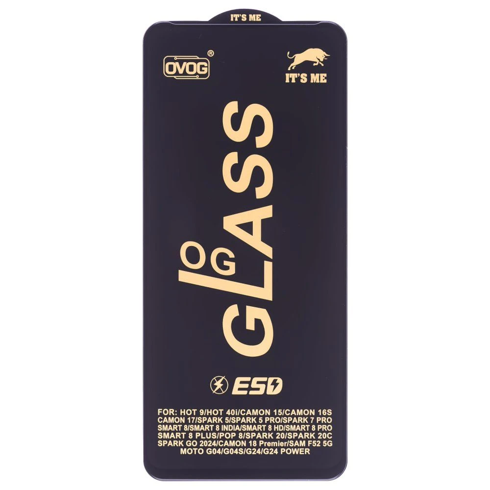 Защитное стекло OG Glass для Tecno Spark GO 2024 (BG6) (черный) фото №1