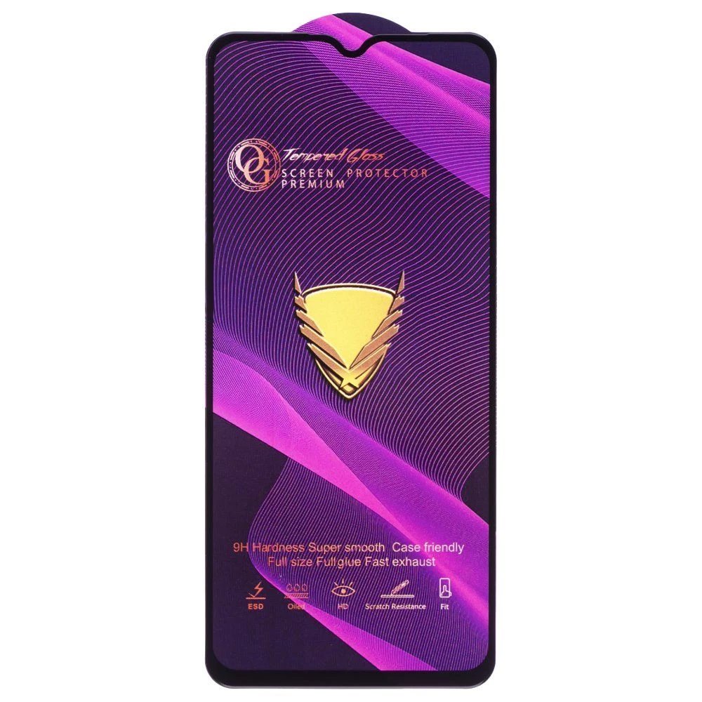 Защитное стекло OG Glass (3 в 1) для Tecno Spark 9 Pro (KH7N) (черный) фото №1