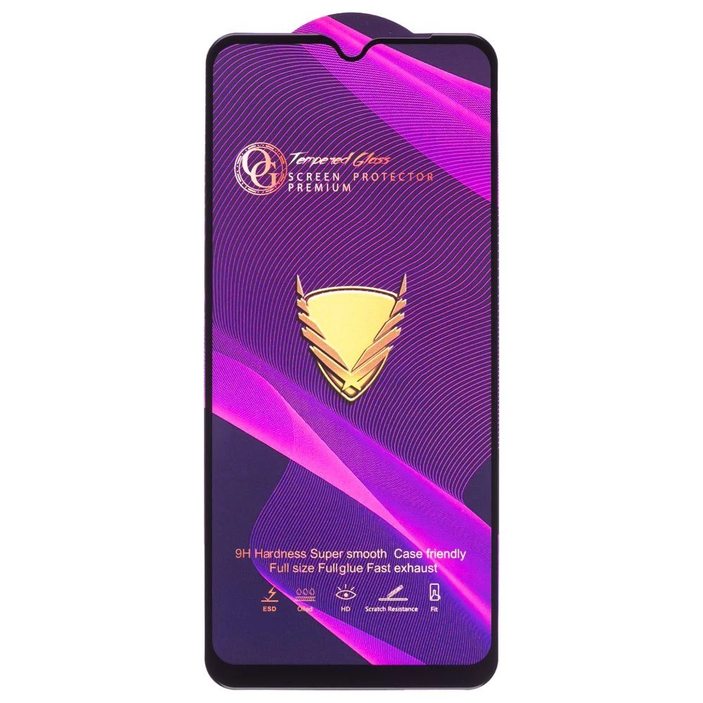 Защитное стекло OG Glass (3 в 1) для Xiaomi Redmi 9A (M2006C3LG) / Redmi 9C (M2006C3MG) / Redmi 10A (220233L2G) и др. (черный) фото №1