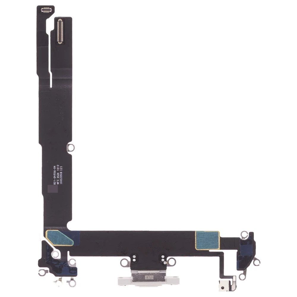 Шлейф для Apple iPhone 16 Plus с комп. + разъем зарядки + микрофон (белый) (ORIG100)  фото №2