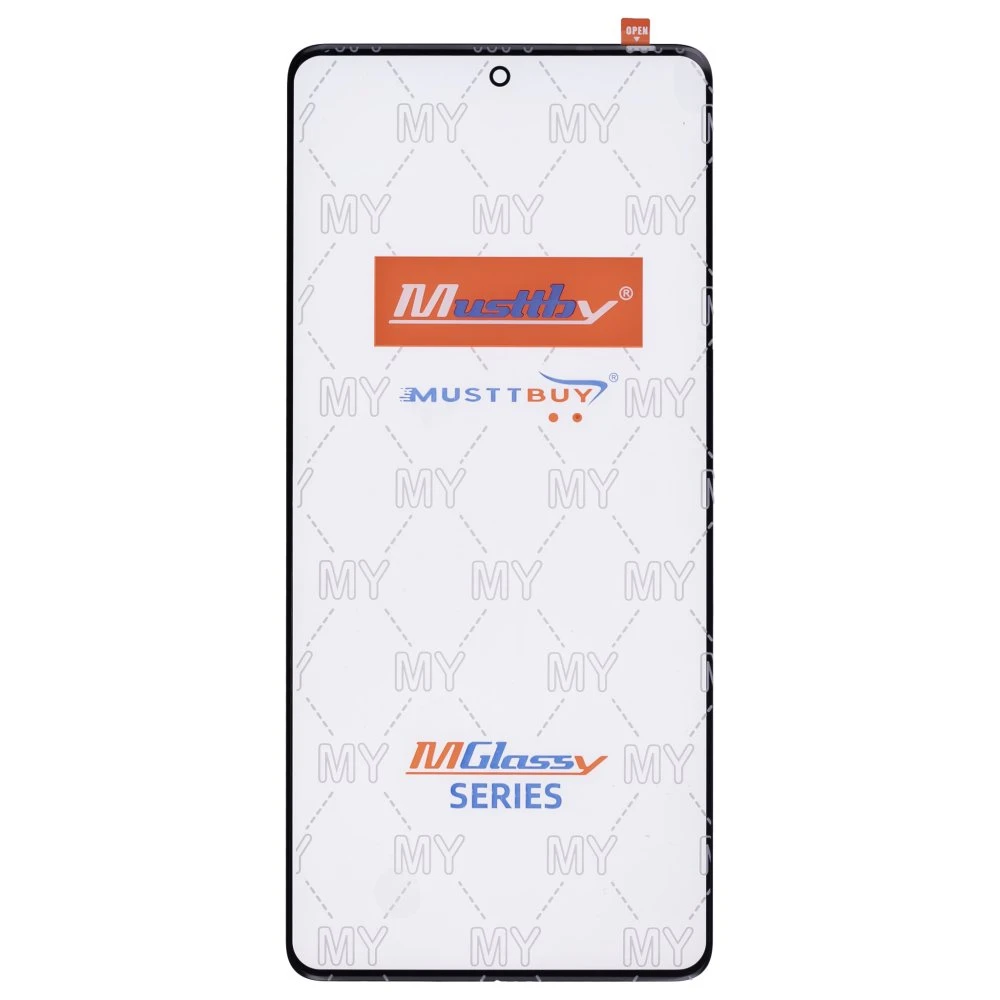 Стекло модуля для Infinix Note 30 Pro (X678B) / Note 30 VIP (X6710) / GT 10 Pro (X6739) / GT 10 Pro Plus + OCA (черный) (Musttby) фото №1