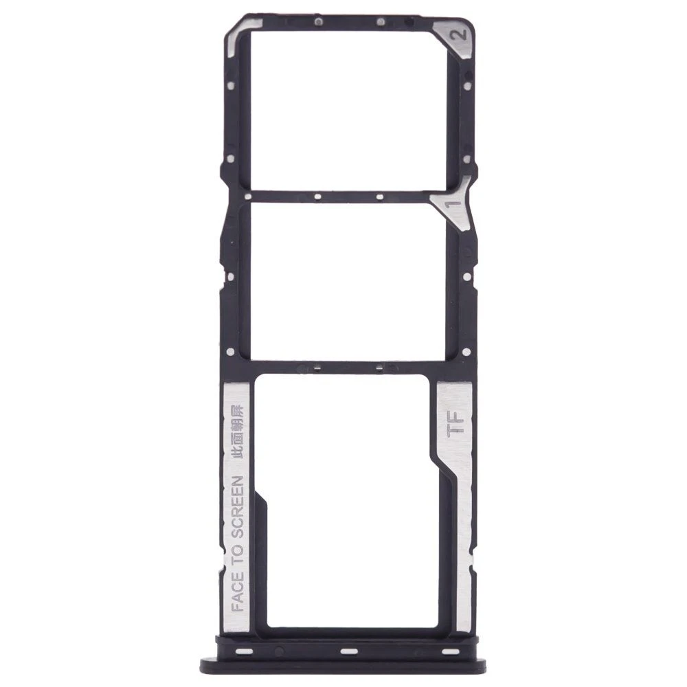Держатель сим-карты для Xiaomi Redmi A1 / Redmi A1+ (220733SFG) / Redmi A2+ (23028RNCAG) (черный) фото №1
