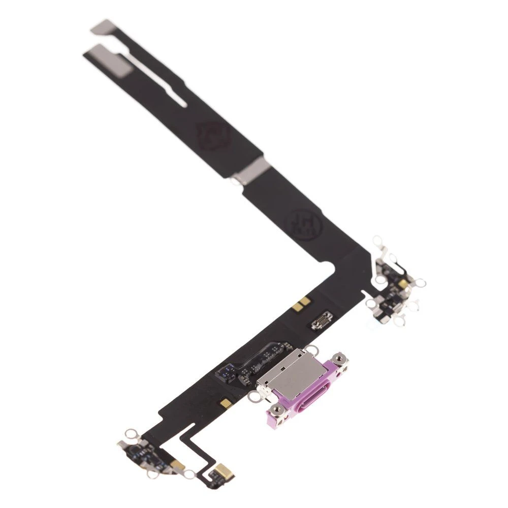 Шлейф для Apple iPhone 16 Plus с комп. + разъем зарядки + микрофон (розовый) (ORIG100)  фото №3