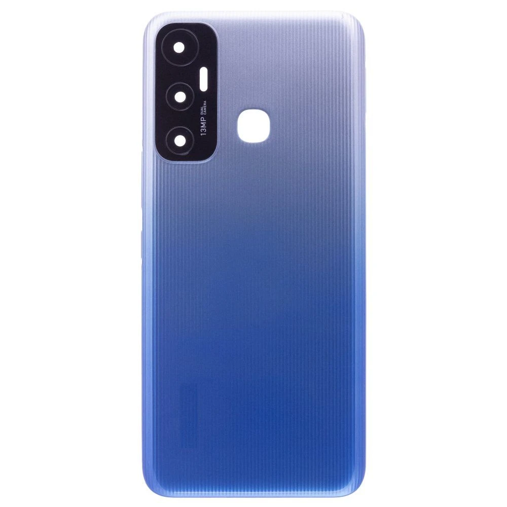 Задняя крышка для Infinix Hot 11 (X662) (Helio G70) (голубой) (в сборе со стеклом камеры) фото №1