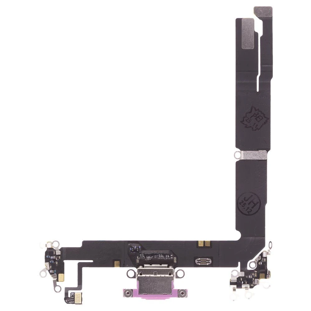 Шлейф для Apple iPhone 16 Plus с комп. + разъем зарядки + микрофон (розовый) (ORIG100)  фото №1