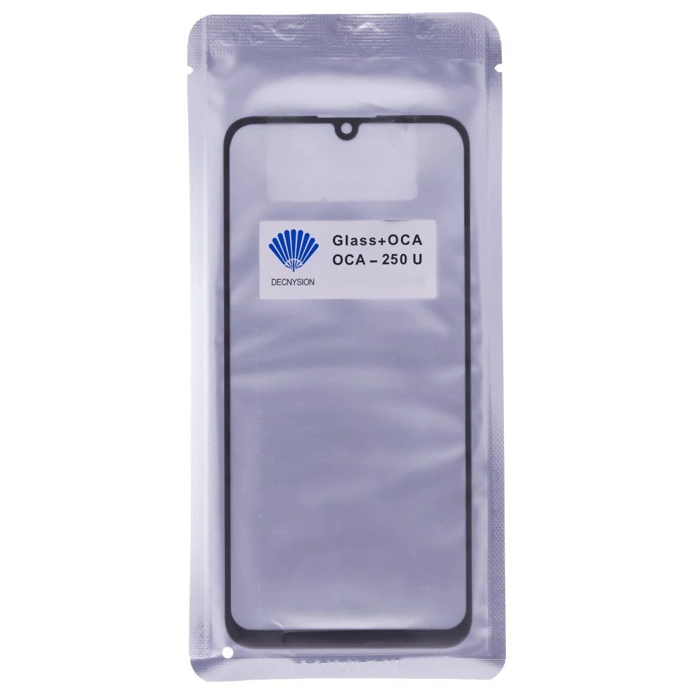 Стекло модуля для Samsung A025 Galaxy A02s / A035 Galaxy A03 / A037 Galaxy A03s + OCA (черный)  фото №2