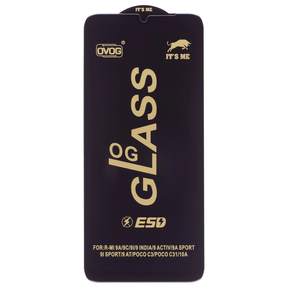 Защитное стекло OG Glass для Xiaomi Redmi 9A (M2006C3LG) / Redmi 9C (M2006C3MG) / Redmi 10A (220233L2G) и др. (черный) фото №1