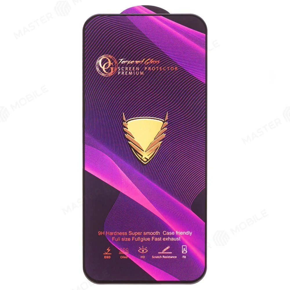 Защитное стекло OG Glass (3 в 1) для OPPO A6 4G (CPH2817) (черный) фото №1