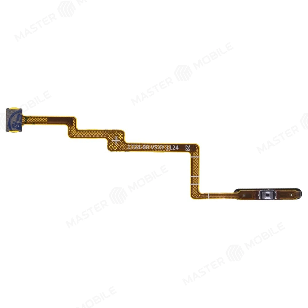 Шлейф для Xiaomi Poco F3 (M2012K11AG) с комп. + сканер отпечатка пальца (кнопка включения) (серебристый) фото №2