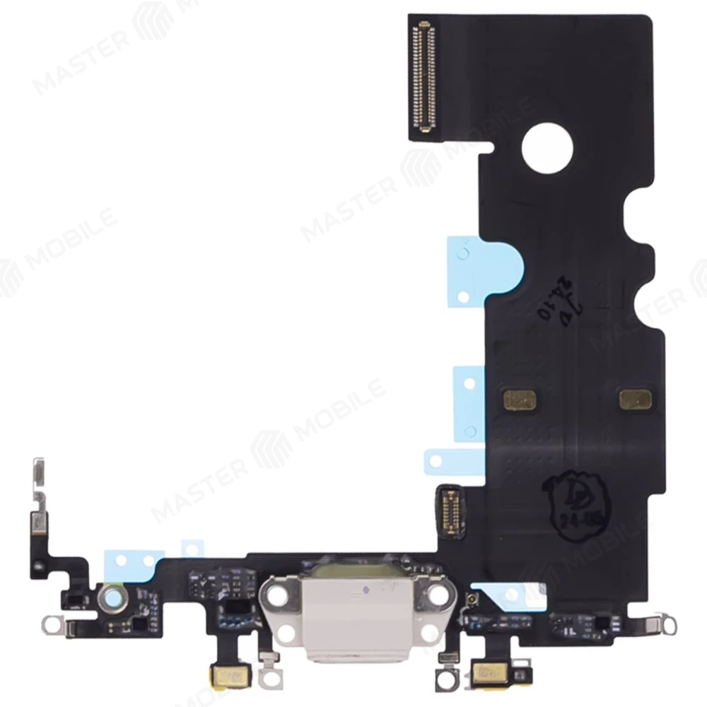 Шлейф для Apple iPhone SE 2022 с комп. + разъем зарядки + микрофон (белый) (ORIG100) фото №1