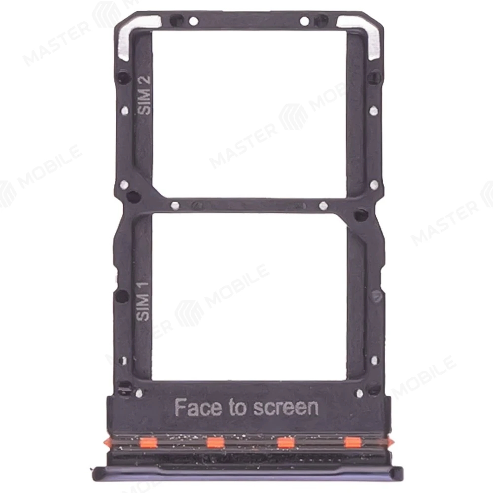 Держатель сим-карты для Xiaomi Mi 10 Lite 5G (M2002J9G) (черный)  фото №1