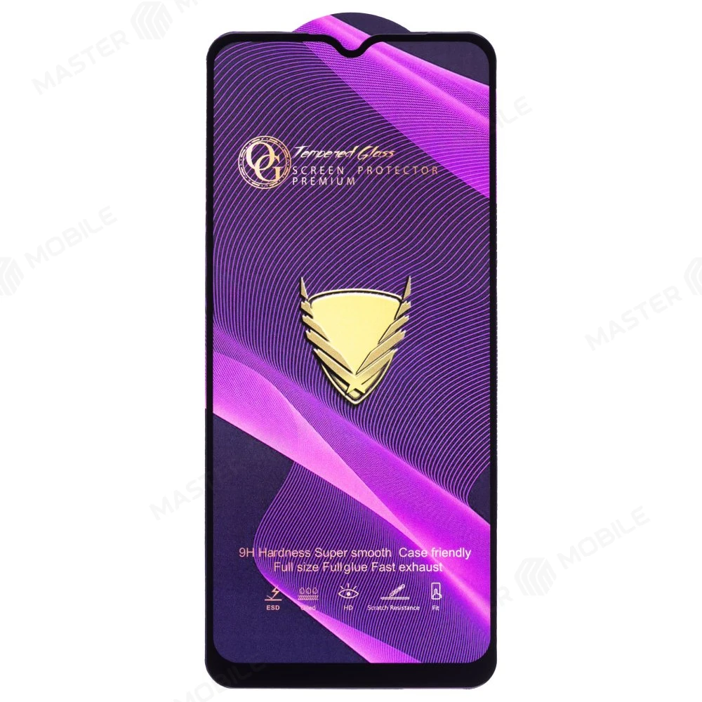 Защитное стекло OG Glass (3 в 1) для Realme C3 (RMX2020) / C11 (RMX2185) / C15 (RMX2180) / C21Y (RMX3261) и др. (черный) фото №1