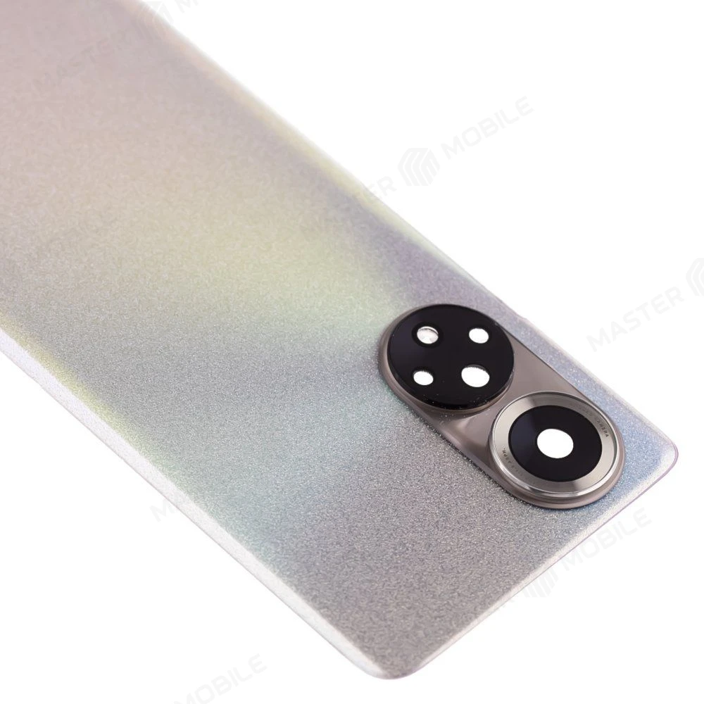 Задняя крышка для Huawei Honor 50 (NTH-NX9) (серебристый) (в сборе со стеклом камеры) (ORIG100)  фото №3