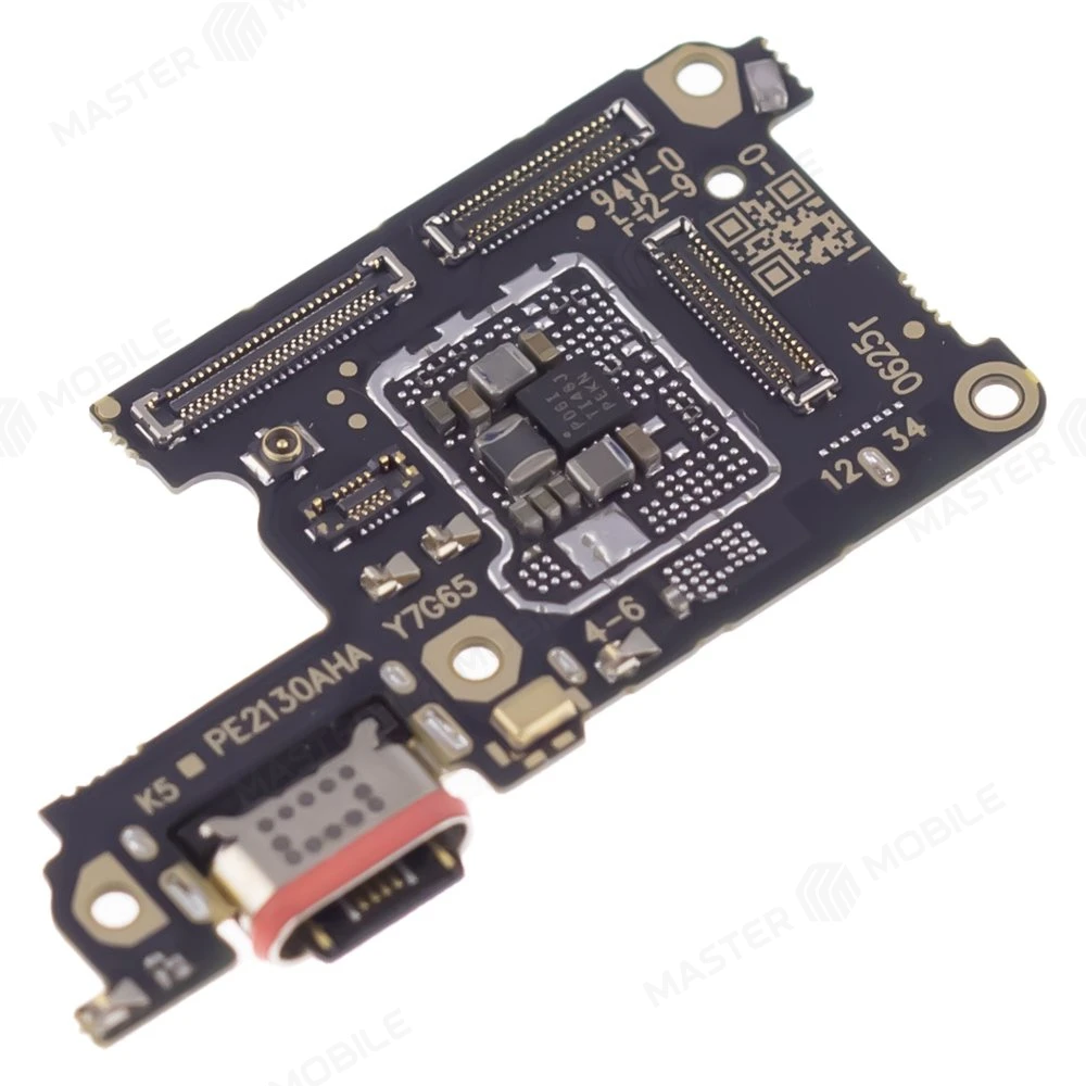 Нижняя плата для Vivo V23e (V2116) с комп. + разъем зарядки + микрофон + разъем SIM фото №3