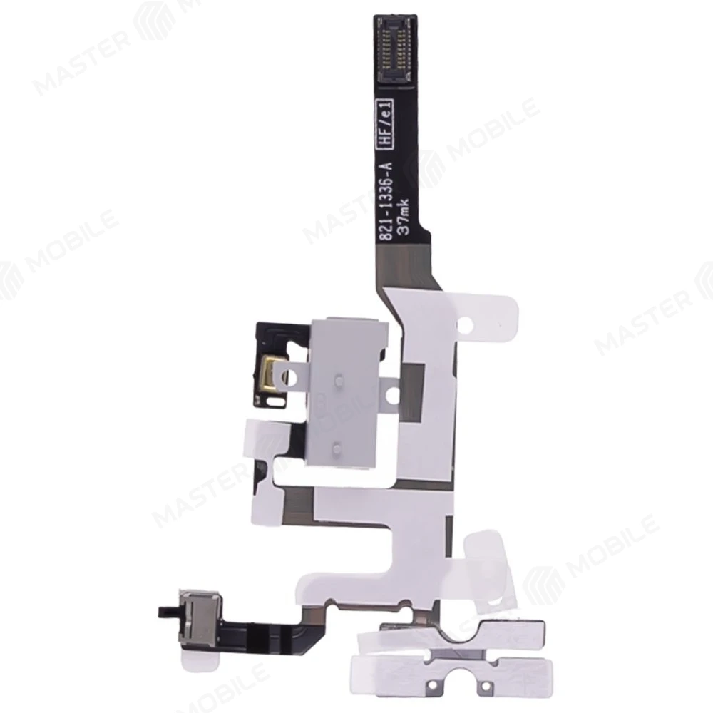 Шлейф для Apple iPhone 4s с комп. (на кнопки громкости) + разъем гарнитуры + микрофон (белый)  фото №1