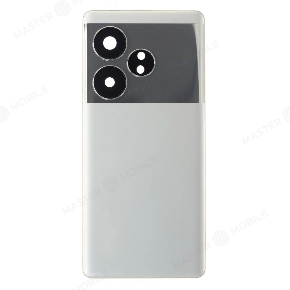 Задняя крышка для Realme GT 6 (RMX3851) (серебристый) (в сборе со стеклом камеры) (ORIG100) фото №1