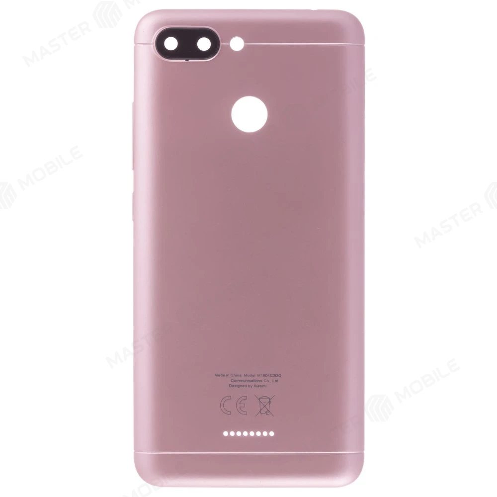 Задняя крышка для Xiaomi Redmi 6 (M1804C3DG) (Global Version / 2 SIM) (розовый) (в сборе со стеклом камеры) фото №1