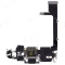 Шлейф для Apple iPhone 11 Pro с комп. + разъем зарядки + микрофон (черный) (ORIG100) фото №1