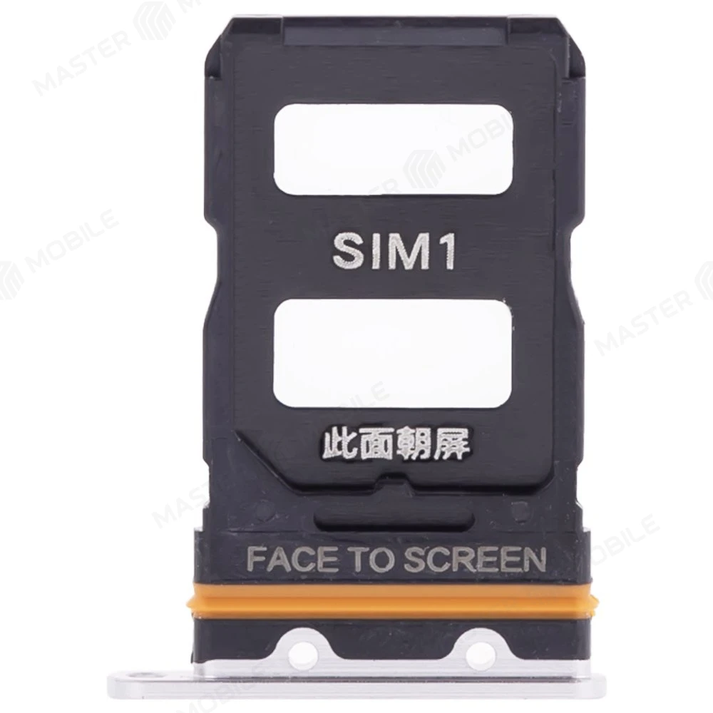 Держатель сим-карты для Xiaomi 12 (2201123G) / 12X (2112123AG) (серебристый)  фото №1