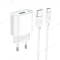 Сетевое зарядное устройство Hoco C109A USB 20W + кабель USB - TypeC (белый) фото №1