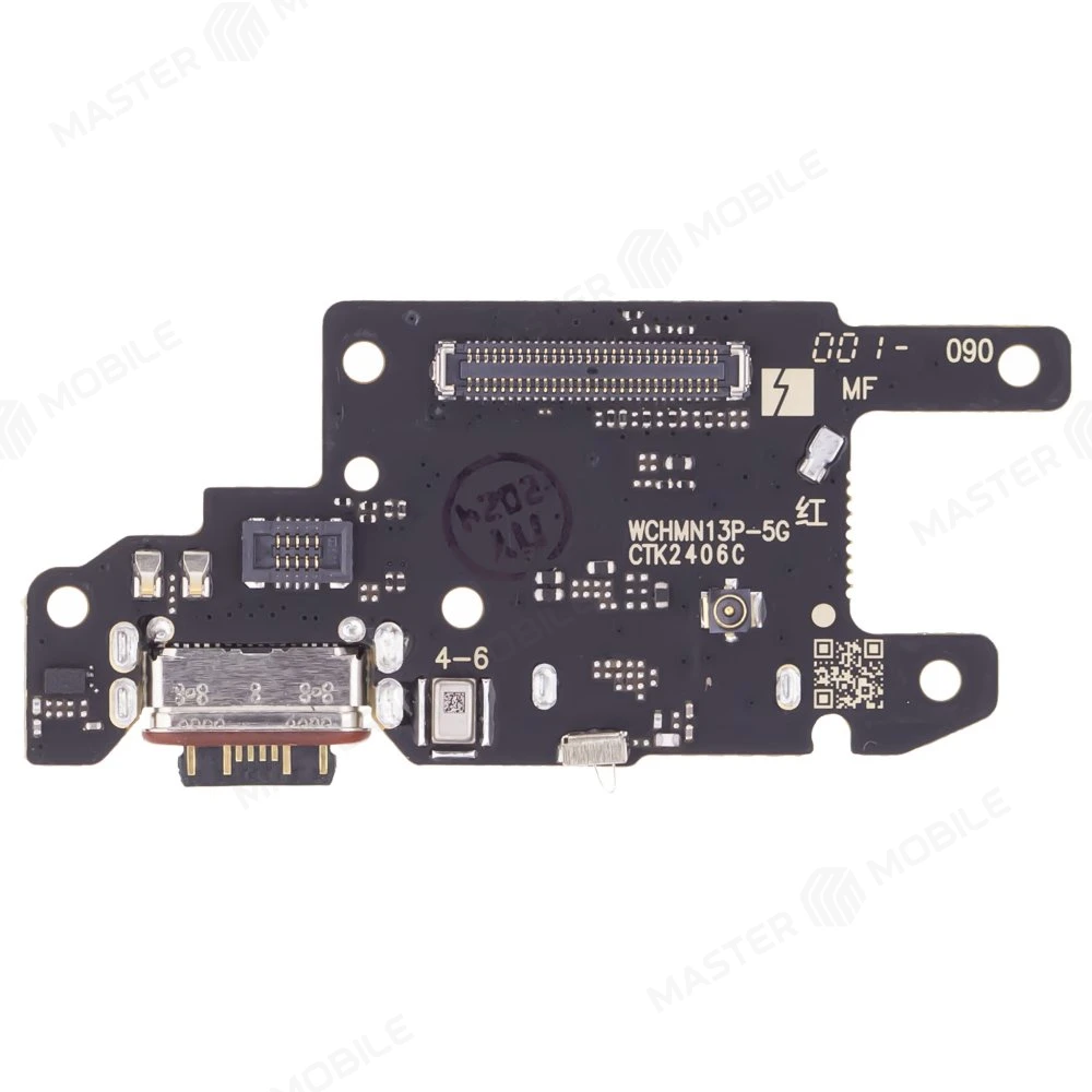 Нижняя плата для Xiaomi Poco X6 (23122PCD1G) / Redmi Note 13 Pro 5G (2312DRA50C) с комп. + разъем зарядки + микрофон фото №1