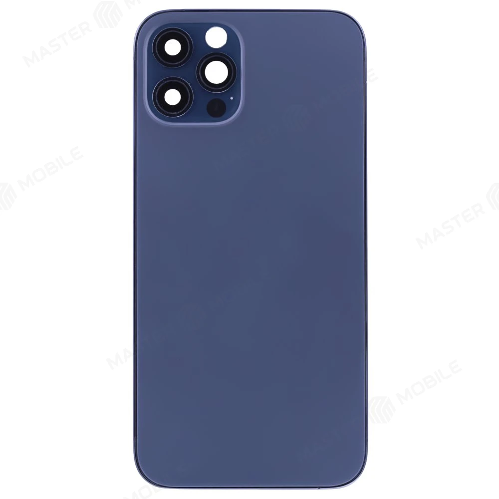 Корпус для Apple iPhone 12 Pro Max (синий) (в сборе) (с разбора) (ORIG100) (возможен дефект ЛКП) фото №1