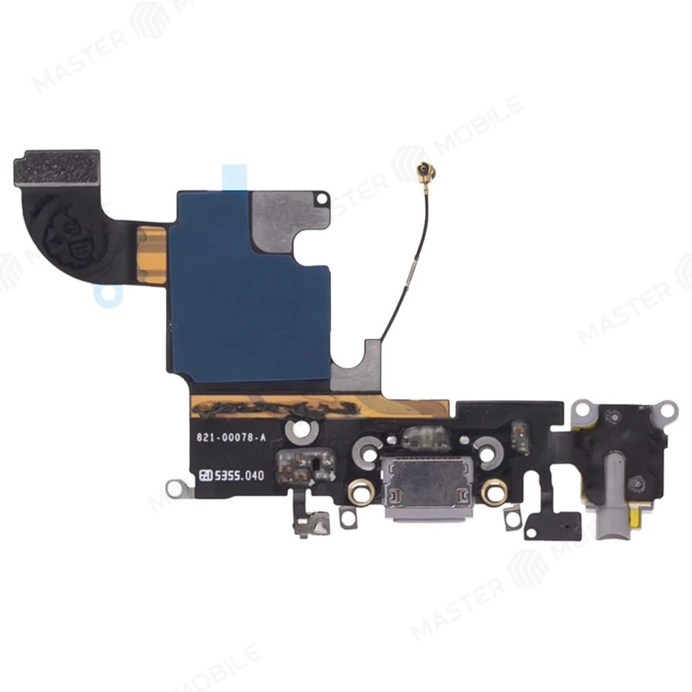 Шлейф для Apple iPhone 6s с комп. + разъем зарядки/гарнитуры + микрофон (серый) (ORIG100) фото №2