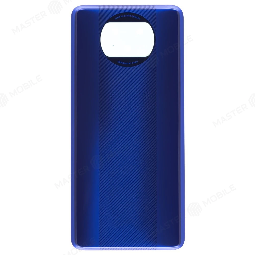Задняя крышка для Xiaomi Poco X3 / Poco X3 NFC (M2007J20CG) / Poco X3 Pro (M2102J20SG) (синий) (Premium) фото №1