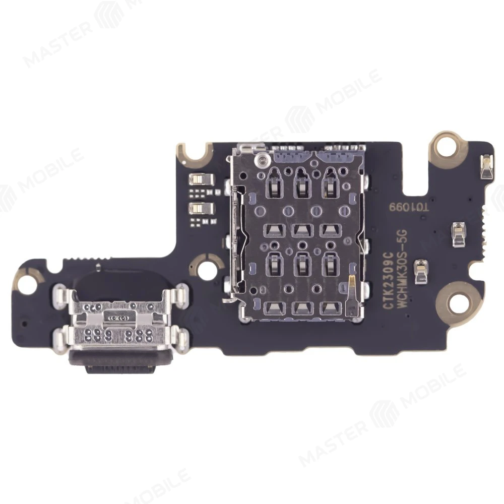 Нижняя плата для Xiaomi Mi 10T 5G (M2007J3SY) / Mi 10T Pro 5G (M2007J3SG) с комп. + разъем зарядки + микрофон + разъем SIM  фото №2