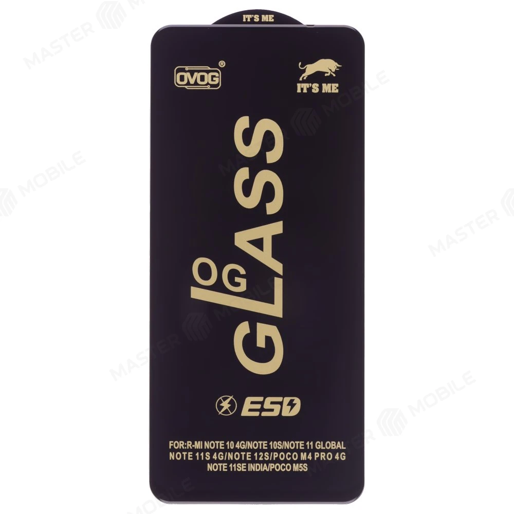 Защитное стекло OG Glass для Xiaomi Redmi Note 10 4G (M2101K7AG) / Redmi Note 11 4G (2201117TY/G) / Poco M4 Pro 4G (2201117PG) и др. (черный) фото №1