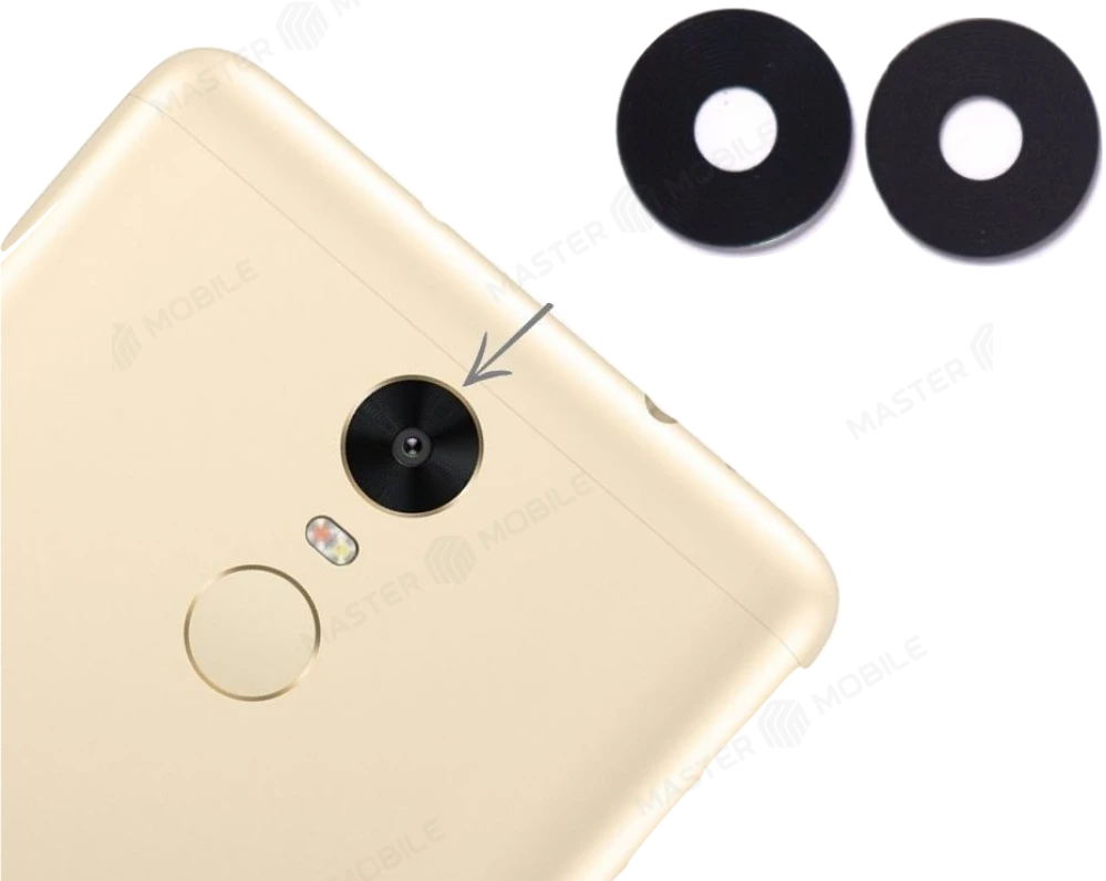 Стекло задней камеры для Xiaomi Mi Note 3 (MCE8) (без рамки) (черный) 