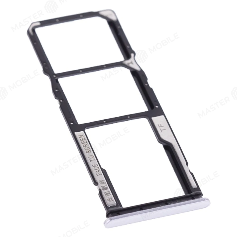 Держатель сим-карты для Xiaomi Redmi 10A (220233L2G) (серебристый) фото №3