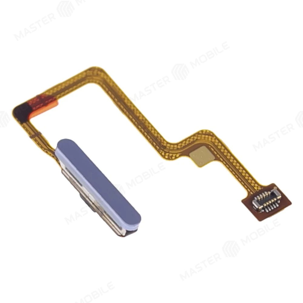 Шлейф для Xiaomi Poco F4 (22021211RG) с комп. + сканер отпечатка пальца (на кнопку включения) (голубой) фото №3