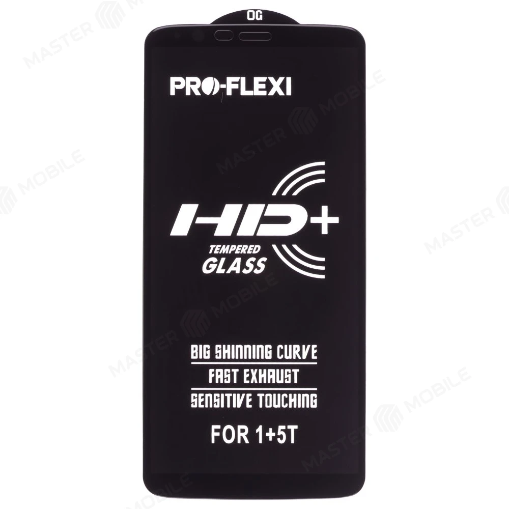 Защитное стекло 3D тех. пак. для OnePlus 5T (черный) фото №1