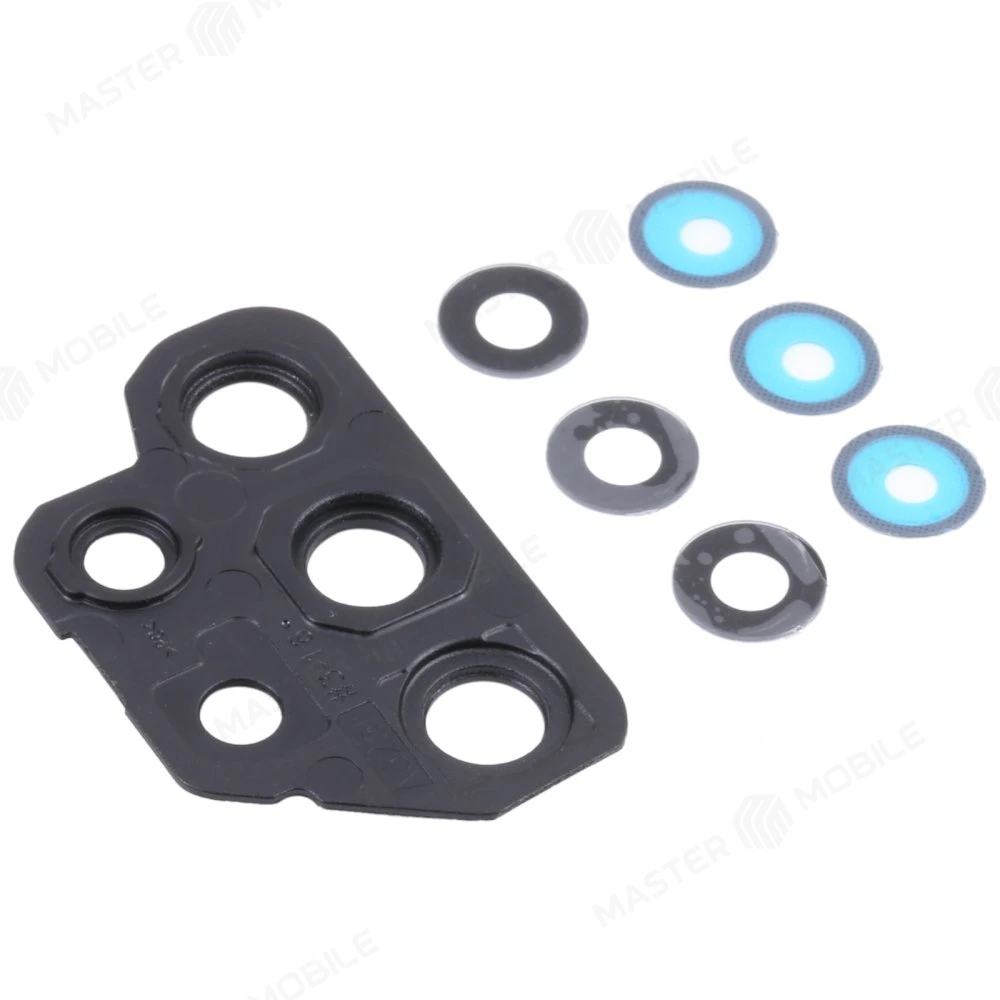 Стекло задней камеры для Samsung A325 Galaxy A32 4G (черный) (в рамке) фото №3