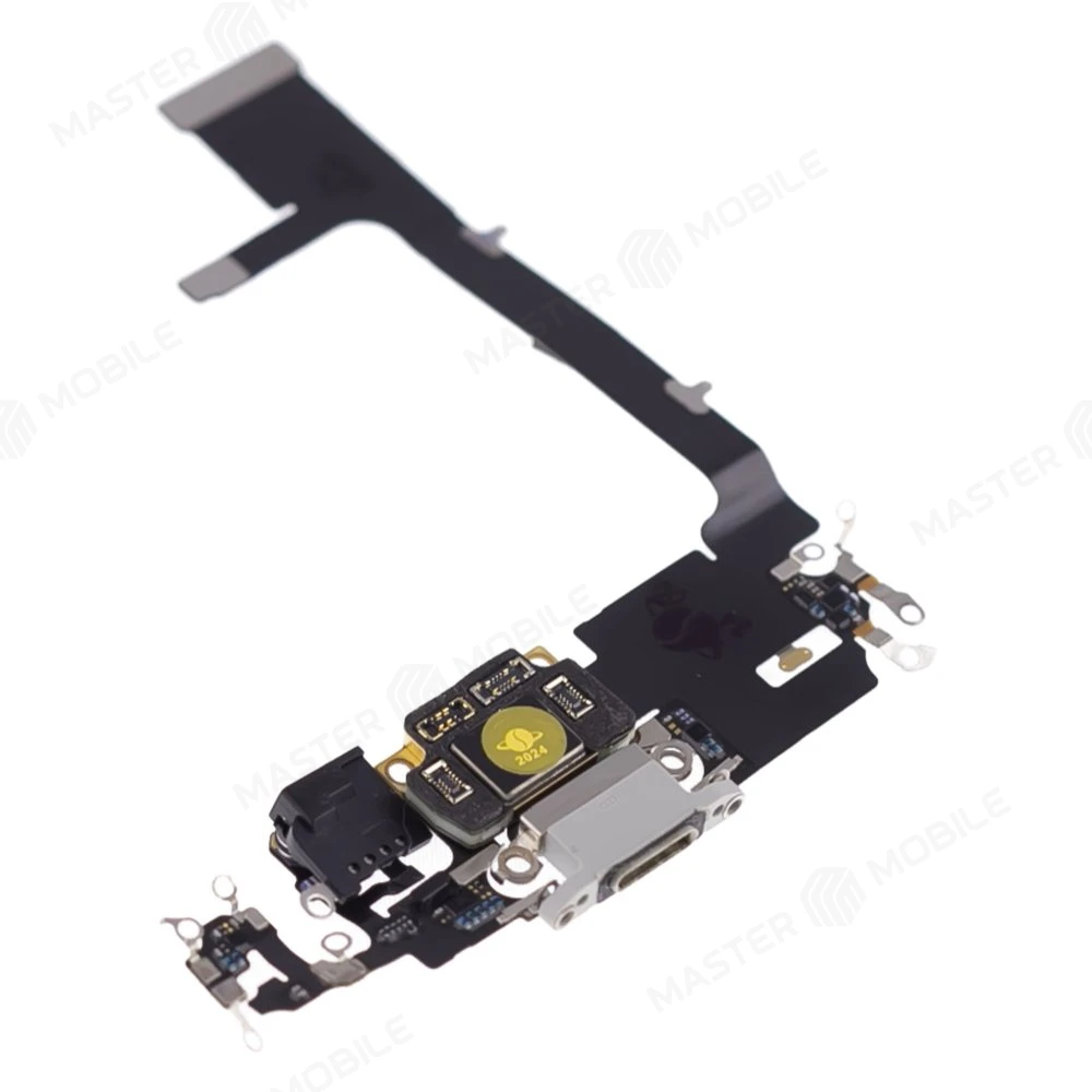 Шлейф для Apple iPhone 11 Pro с комп. + разъем зарядки + микрофон (белый) (ORIG100) фото №3