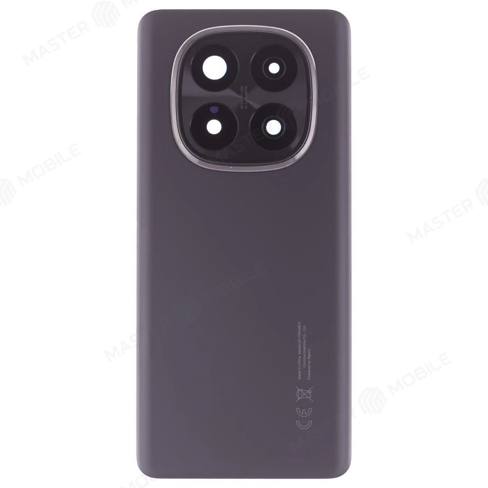 Задняя крышка для Xiaomi Redmi Note 14 Pro+ 5G (24115RA8EG) (черный) (в сборе со стеклом камеры) (ORIG100)  фото №1