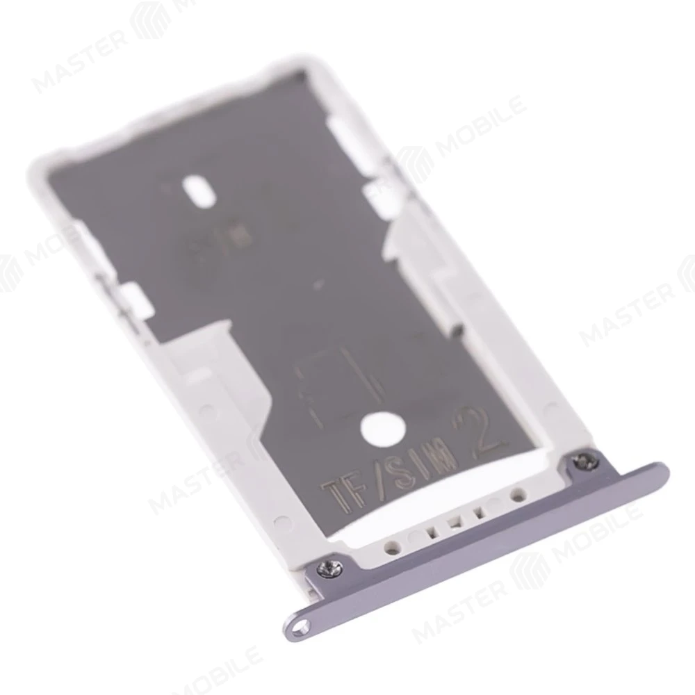 Держатель сим-карты + карты памяти (MicroSD) для Xiaomi Redmi Note 4 / Redmi Note 4 Pro (серый)  фото №3