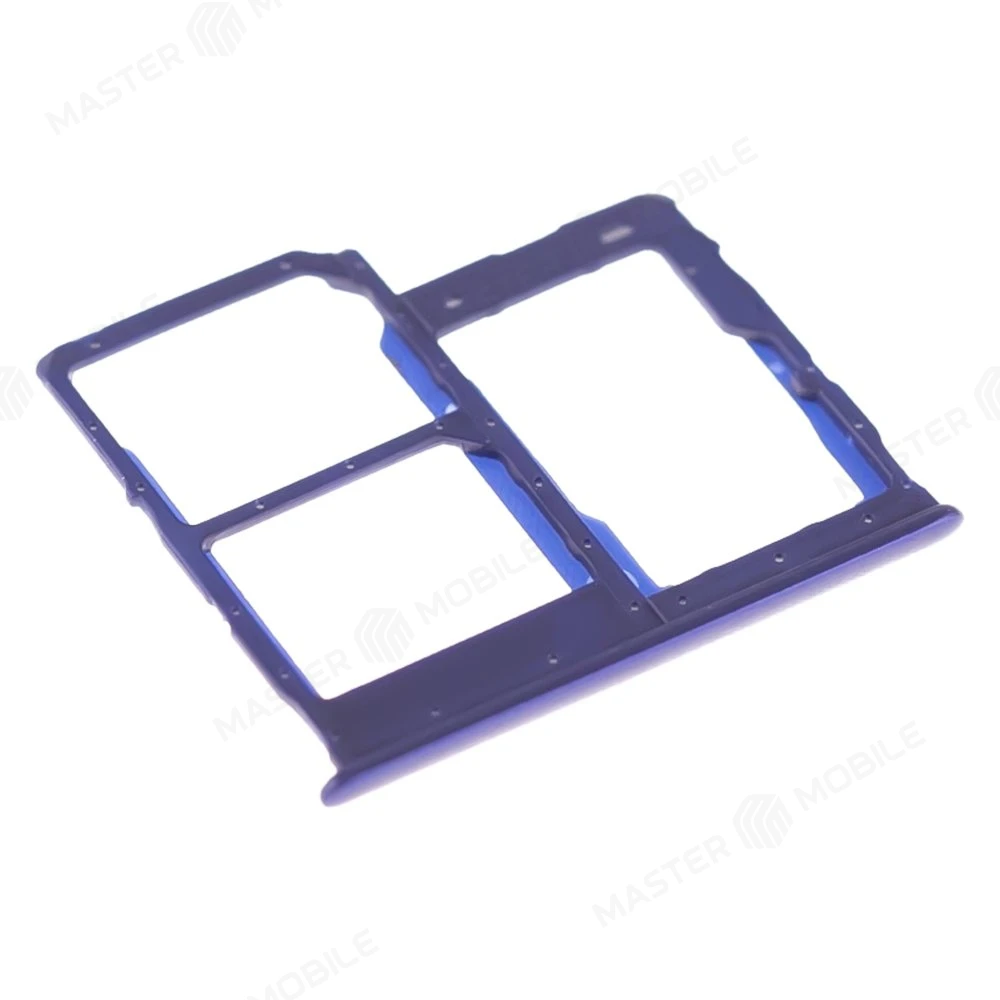 Держатель сим-карты для Samsung A202 Galaxy A20e (синий) фото №3