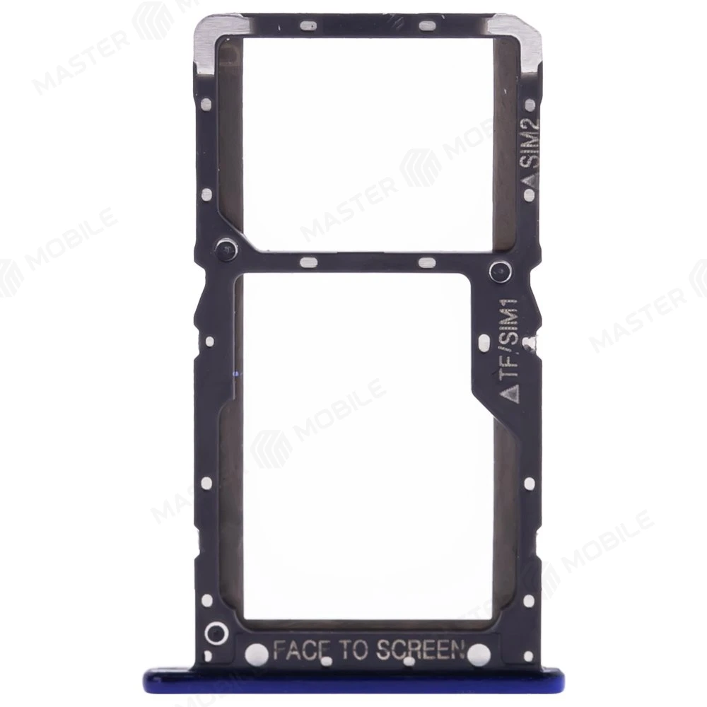 Держатель сим-карты для Xiaomi Pocophone F1 (M1805E10A) (синий)  фото №1