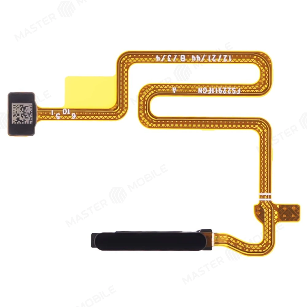 Шлейф для Realme 8 5G (RMX3241) с комп. + сканер отпечатка пальца (черный) фото №1