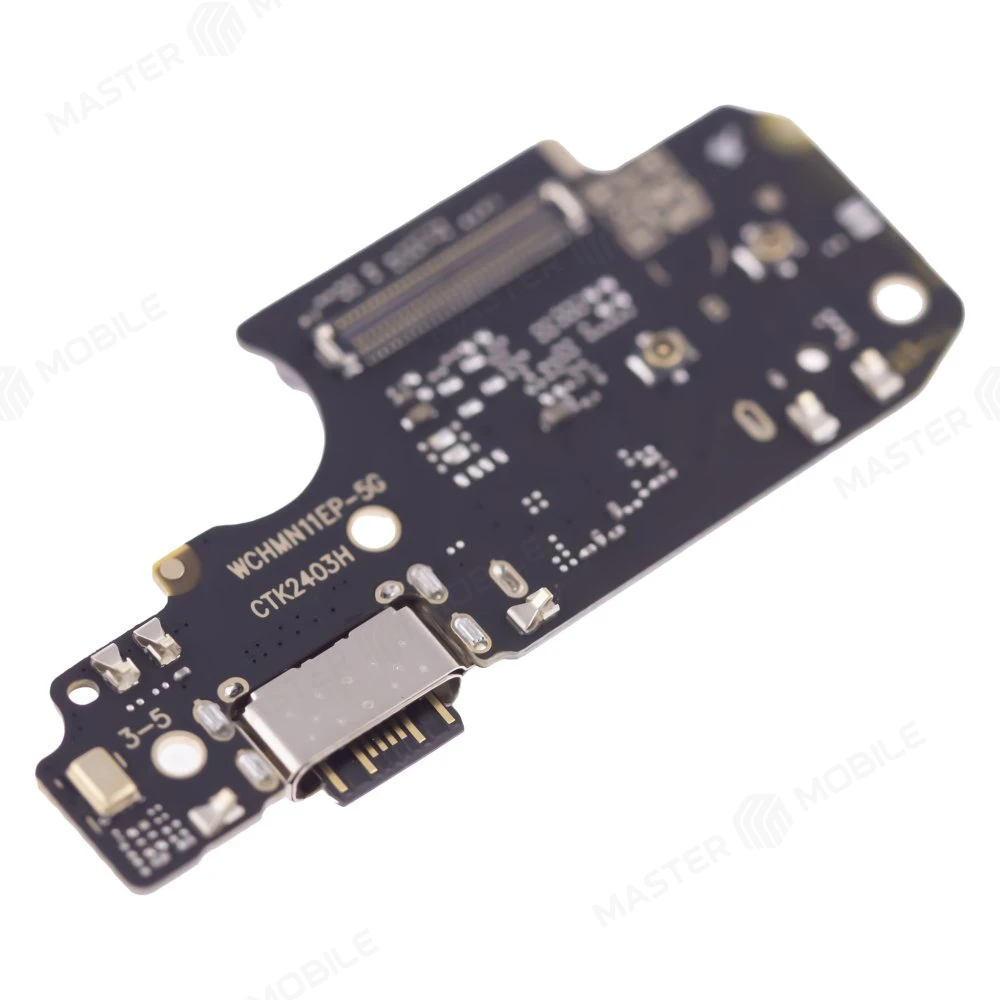 Нижняя плата для Xiaomi Redmi Note 12 Pro 4G (2209116AG) с комп. + разъем зарядки + микрофон  фото №3