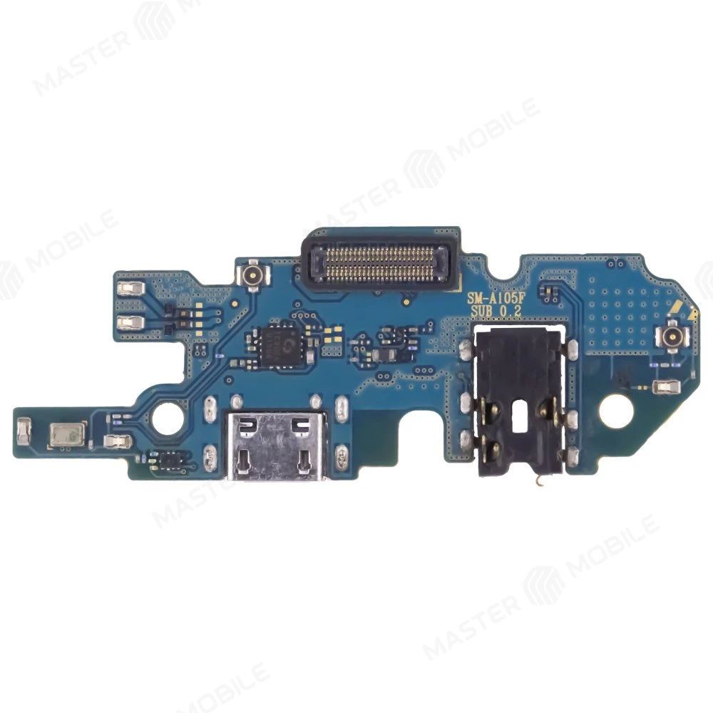 Нижняя плата для Samsung A105 Galaxy A10 с комп. + разъем зарядки + разъем гарнитуры + микрофон (ORIG100) фото №1