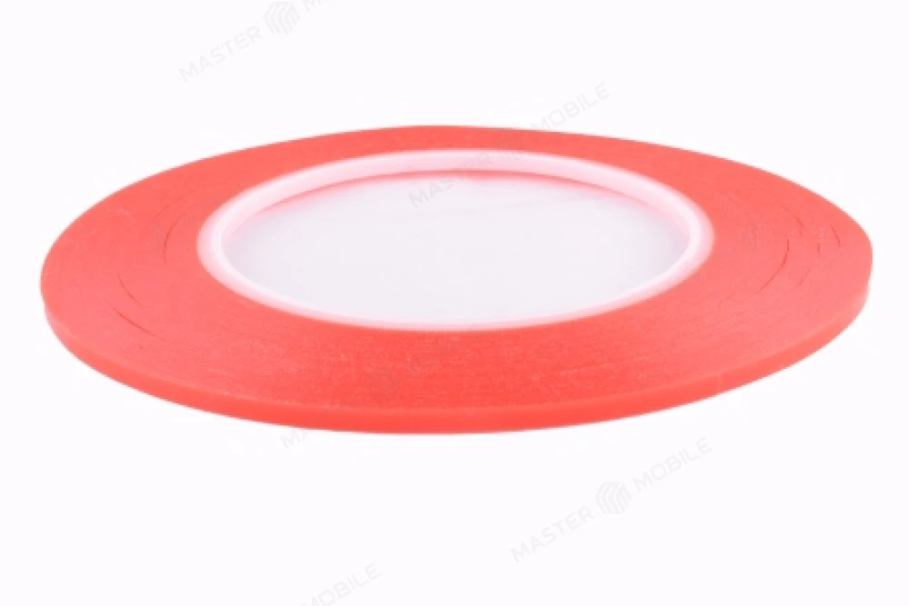 Скотч 3M двусторонний 50 м х 3 мм, красный 