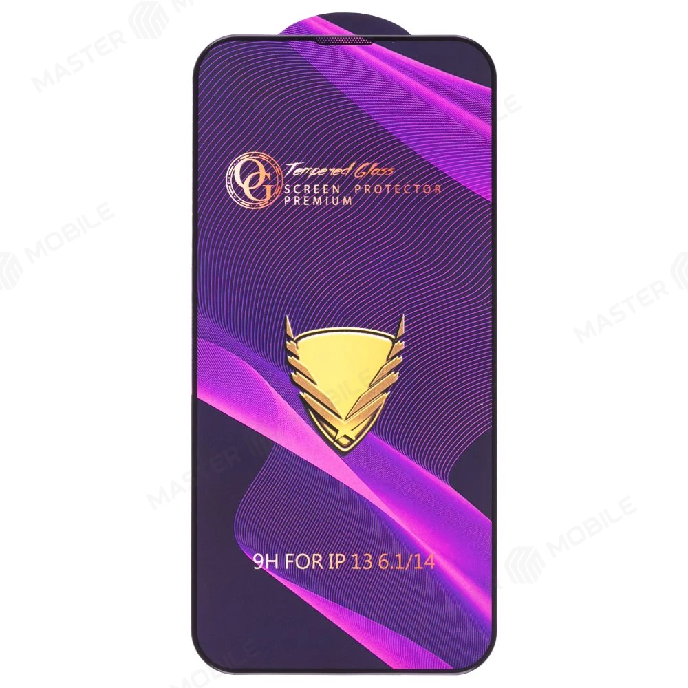 Защитное стекло OG Glass (3 в 1) для Apple iPhone 14 / iPhone 16E (черный) фото №1