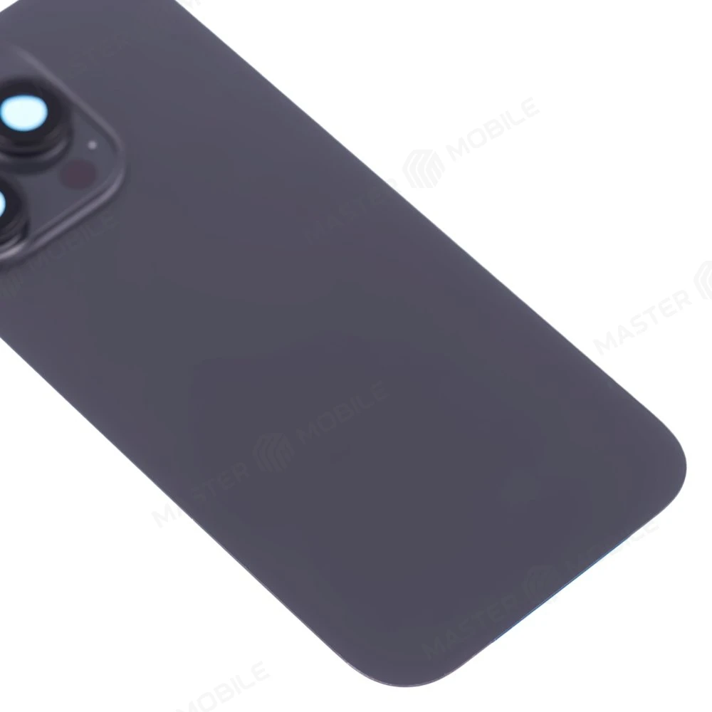 Задняя крышка для Apple iPhone 16 Pro (черный) (в сборе со стеклом камеры) (Premium)  фото №4