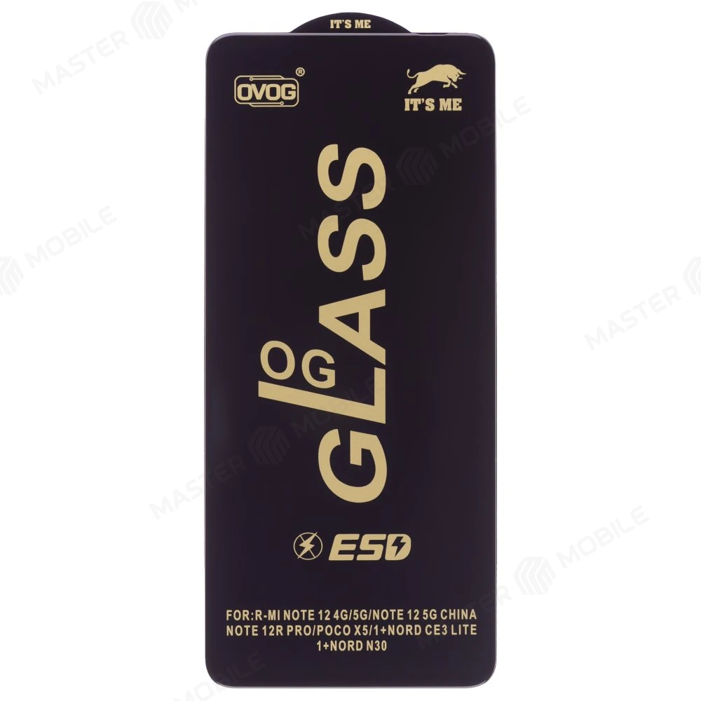 Защитное стекло OG Glass для Xiaomi Redmi Note 12 4G (23021RAA2Y) (черный) фото №1