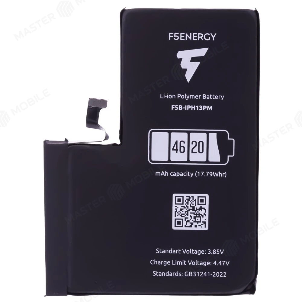 Аккумулятор для Apple iPhone 13 Pro Max (F5ENERGY) (усиленный) (4620 мАч) (SPECIAL EDITION) + двухсторонний скотч фото №1
