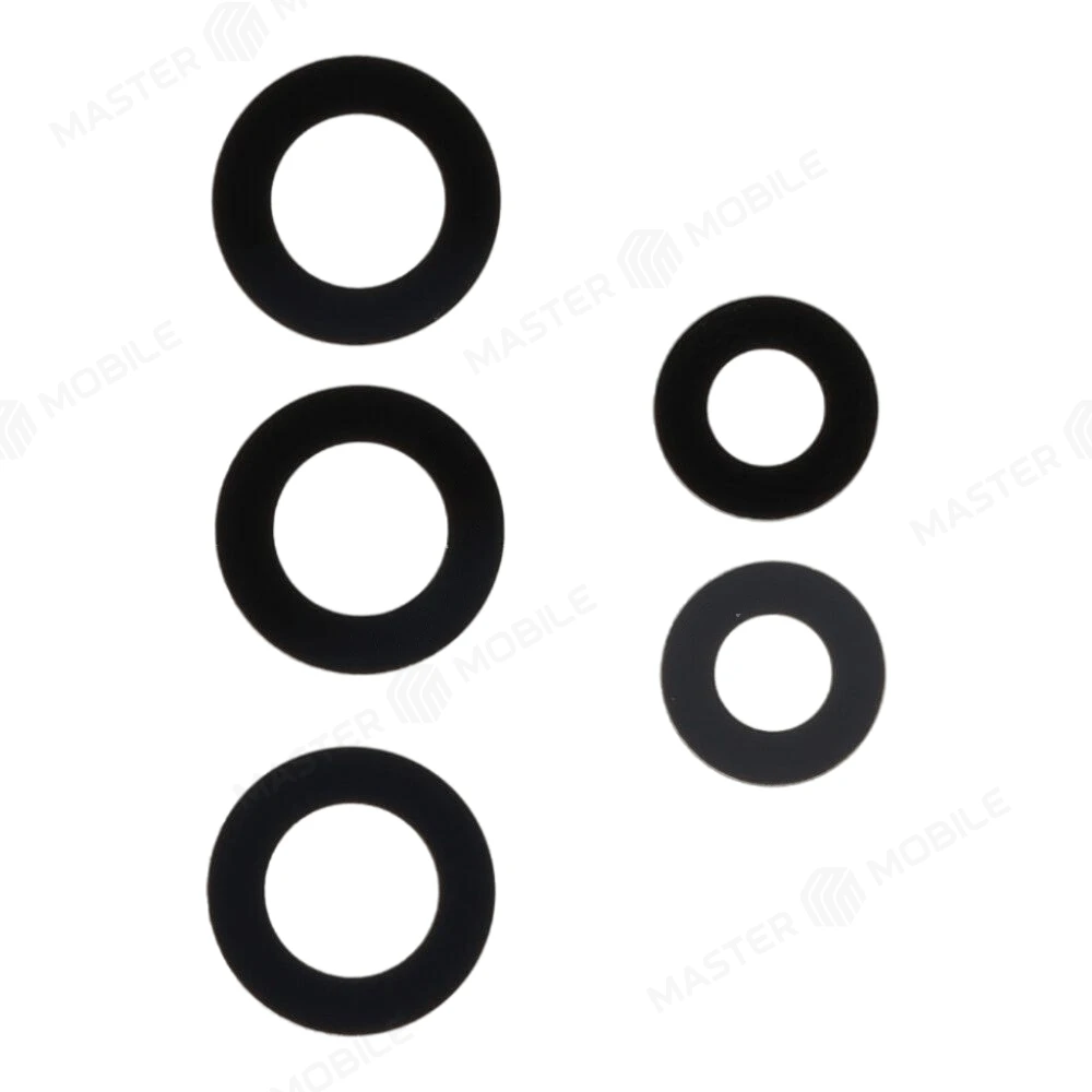 Стекло задней камеры для Samsung A135 Galaxy A13 (без рамки) (черный) 